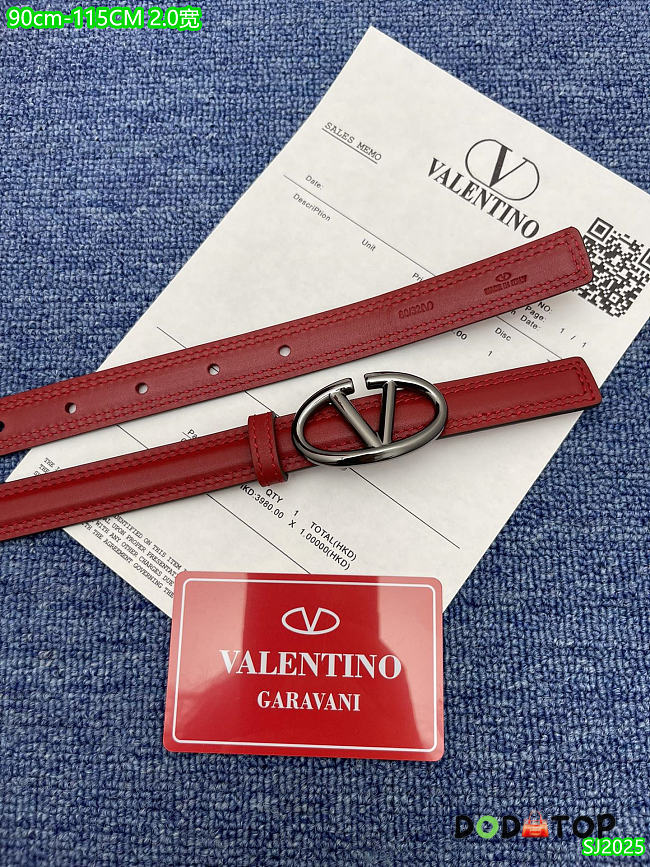 Vanlentino Belt 2cm red - AA - 1