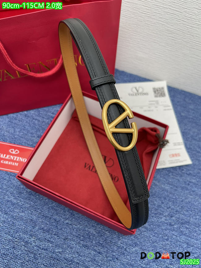 Vanlentino Belt 2cm red - AB - 1
