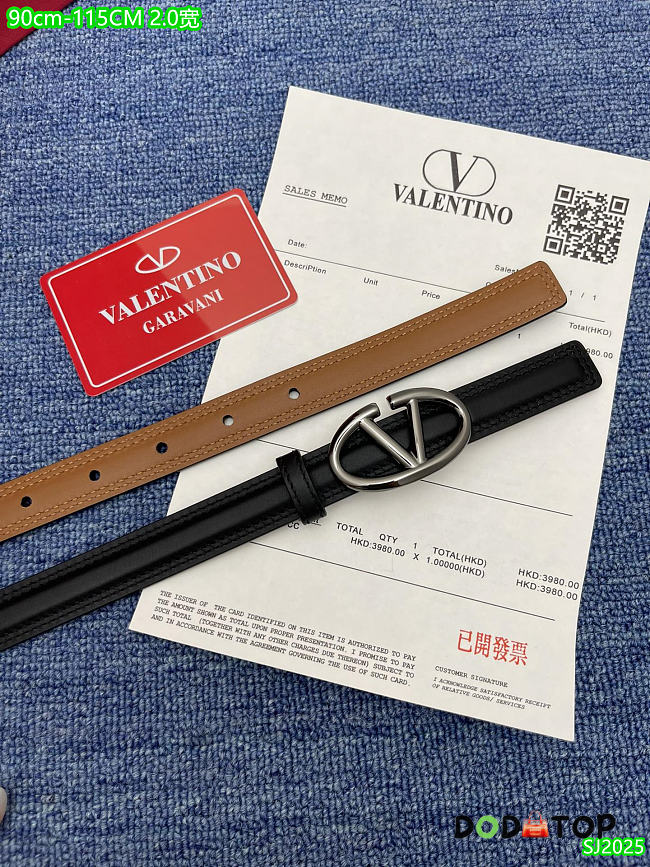 Vanlentino Belt 2cm red - AC - 1