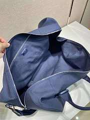 Prada Women's Blue Canvas Duffle Bag blue size 53×32×32cm - 5