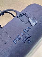 Prada Women's Blue Canvas Duffle Bag blue size 53×32×32cm - 3