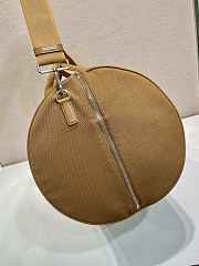 Prada Women's Blue Canvas Duffle Bag brown size 53×32×32cm - 5