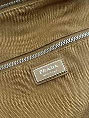 Prada Women's Blue Canvas Duffle Bag brown size 53×32×32cm - 4