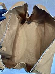 Prada Women's Blue Canvas Duffle Bag brown size 53×32×32cm - 3