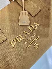 Prada Women's Blue Canvas Duffle Bag brown size 53×32×32cm - 2