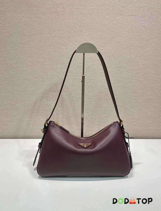 Prada Women's Purple Burgundy Prada Aimée Medium Shoulder Bag 31x18x10cm - 1