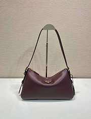 Prada Women's Purple Burgundy Prada Aimée Medium Shoulder Bag 31x18x10cm - 1