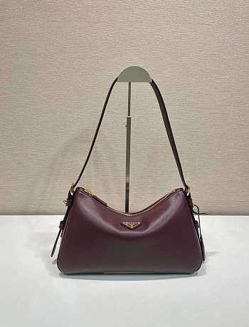 Prada Women's Purple Burgundy Prada Aimée Medium Shoulder Bag 31x18x10cm