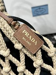 Prada Medium Cotton Macramé Bag black size 30W x 37H cm  - 4