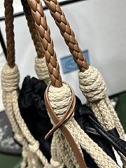 Prada Medium Cotton Macramé Bag black size 30W x 37H cm  - 3