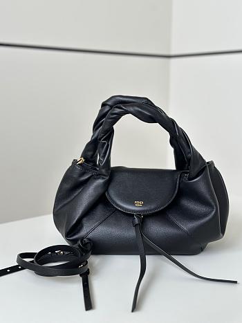 Fendi spy logo bag black size 32x12x18cm