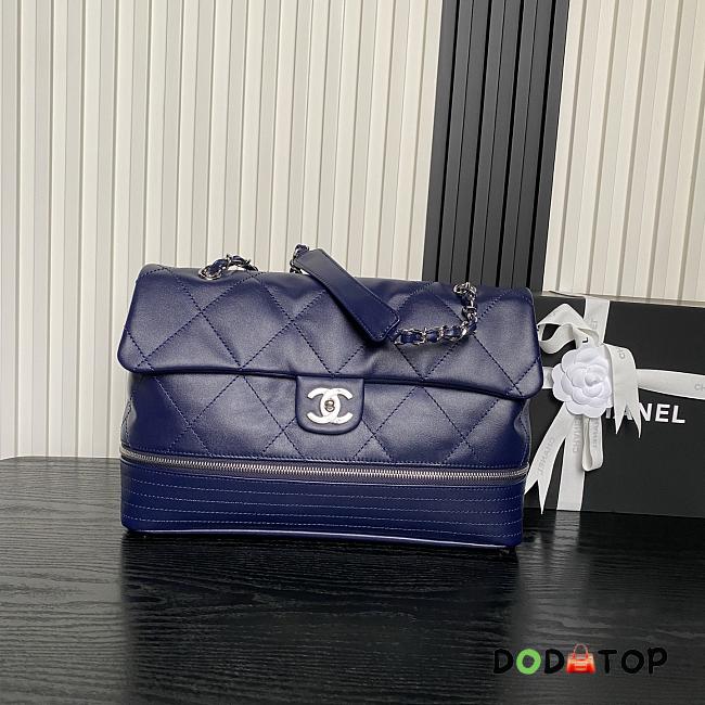 Chanel Vintage blue bag size 36X24X12 cm - 1