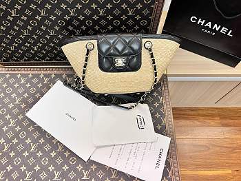 Chanel shopping black bag size 11.5x36x18cm