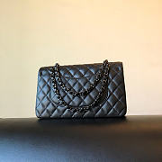 Chanel Medium Flap Bag Lambskin Black Hardware Size 23cm - 4