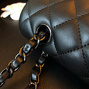 Chanel Medium Flap Bag Lambskin Black Hardware Size 23cm - 3
