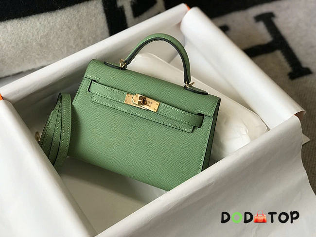 Hermes Kelly mini green epsom bag 20cm - 1