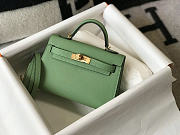 Hermes Kelly mini green epsom bag 20cm - 1