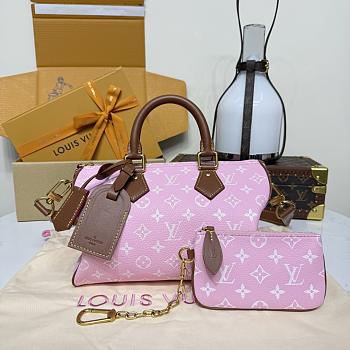 Louis Vuitton Speedy P9 Bandoulière 40 pink bag size 25 x 15 x15cm