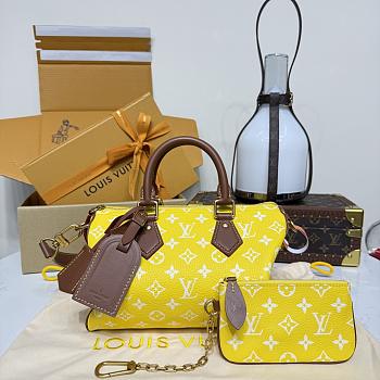 Louis Vuitton Speedy P9 Bandoulière 40 yellow bag size 25 x 15 x15cm