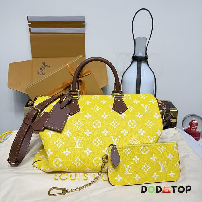 Louis Vuitton Speedy P9 Bandoulière 40 yellow bag size 40x 26 x23 cm - 1
