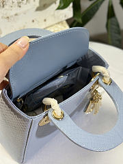 Dior lady snakeskin leather bag mini size 17cm - 5