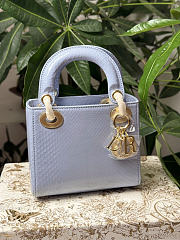 Dior lady snakeskin leather bag mini size 17cm - 2