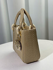 Dior lady snakeskin leather bag mini size 17cm - 01 - 4