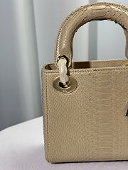 Dior lady snakeskin leather bag mini size 17cm - 01 - 3