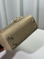 Dior lady snakeskin leather bag mini size 17cm - 01 - 2