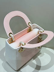 Dior lady snakeskin leather bag mini size 17cm - 02 - 5