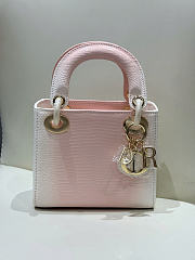 Dior lady snakeskin leather bag mini size 17cm - 02 - 4