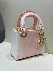 Dior lady snakeskin leather bag mini size 17cm - 02 - 3