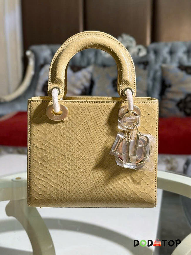 Dior lady snakeskin leather bag mini size 17cm - 03 - 1