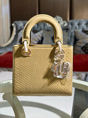 Dior lady snakeskin leather bag mini size 17cm - 03 - 1