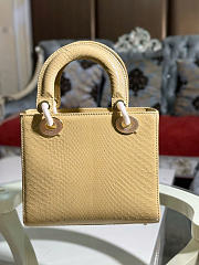 Dior lady snakeskin leather bag mini size 17cm - 03 - 3