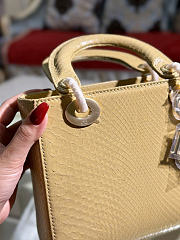Dior lady snakeskin leather bag mini size 17cm - 03 - 2