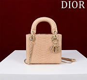 Dior lady snakeskin leather bag mini size 17cm - 04 - 1