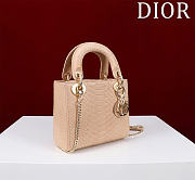 Dior lady snakeskin leather bag mini size 17cm - 04 - 6