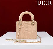 Dior lady snakeskin leather bag mini size 17cm - 04 - 5
