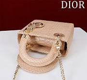 Dior lady snakeskin leather bag mini size 17cm - 04 - 3