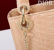 Dior lady snakeskin leather bag mini size 17cm - 04 - 2