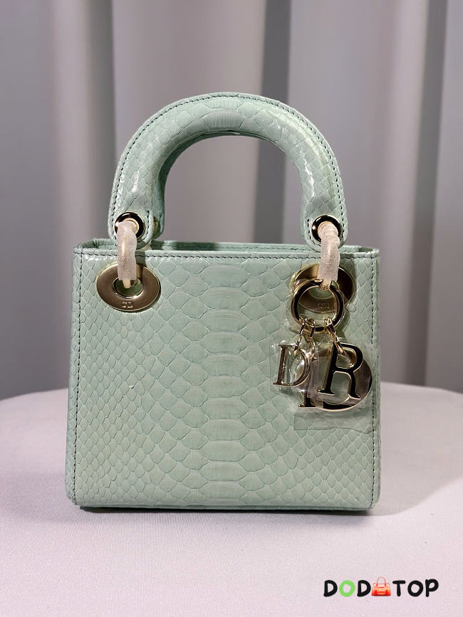 Dior lady snakeskin leather bag mini size 17cm - 05 - 1