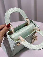 Dior lady snakeskin leather bag mini size 17cm - 05 - 5