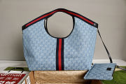 Gucci Giglio large tote bag denim size 50x47x14cm - 1
