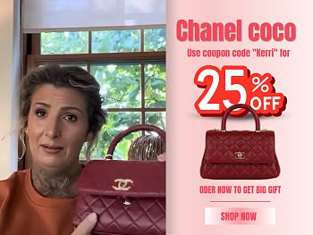 Chanel coco handle red bag size 20cm Code kerri (25% off)
