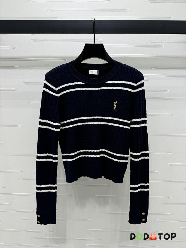 YSL Striped long-sleeve sweater - 1