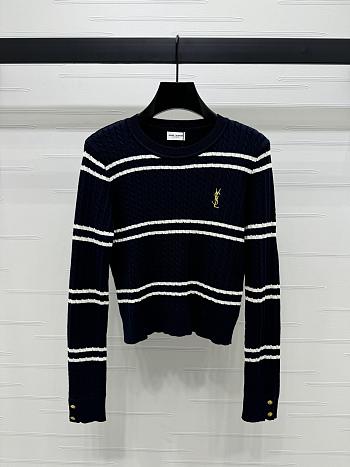 YSL Striped long-sleeve sweater