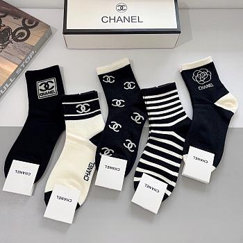 Chanel Socks (5 pairs) - 01