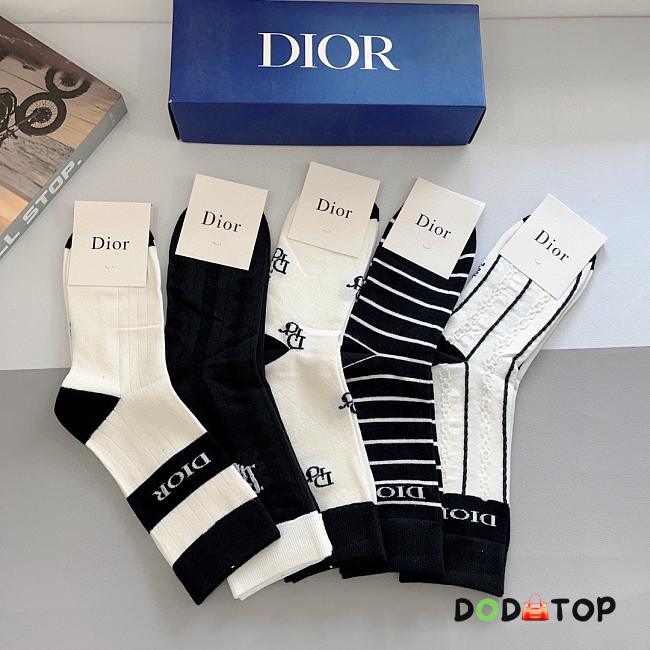 Dior Socks (5 pairs) - 01 - 1