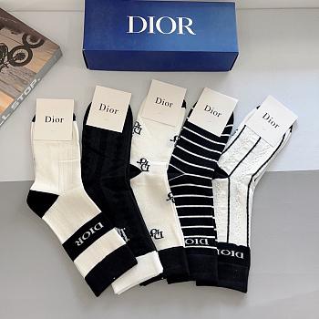Dior Socks (5 pairs) - 01